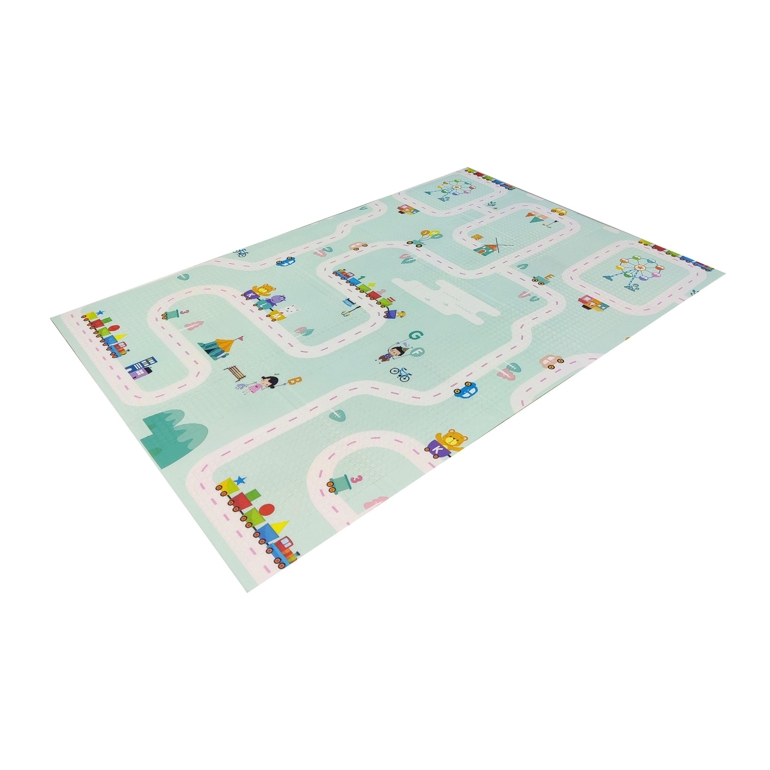 TU GIOCHI - Tappetino Reversibile per Bambini 120x180 cm - Gioca & Impara