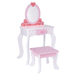 TU GIOCHI - Toeletta in legno Pretty Girl Linea Wood World - h84x47x29 cm