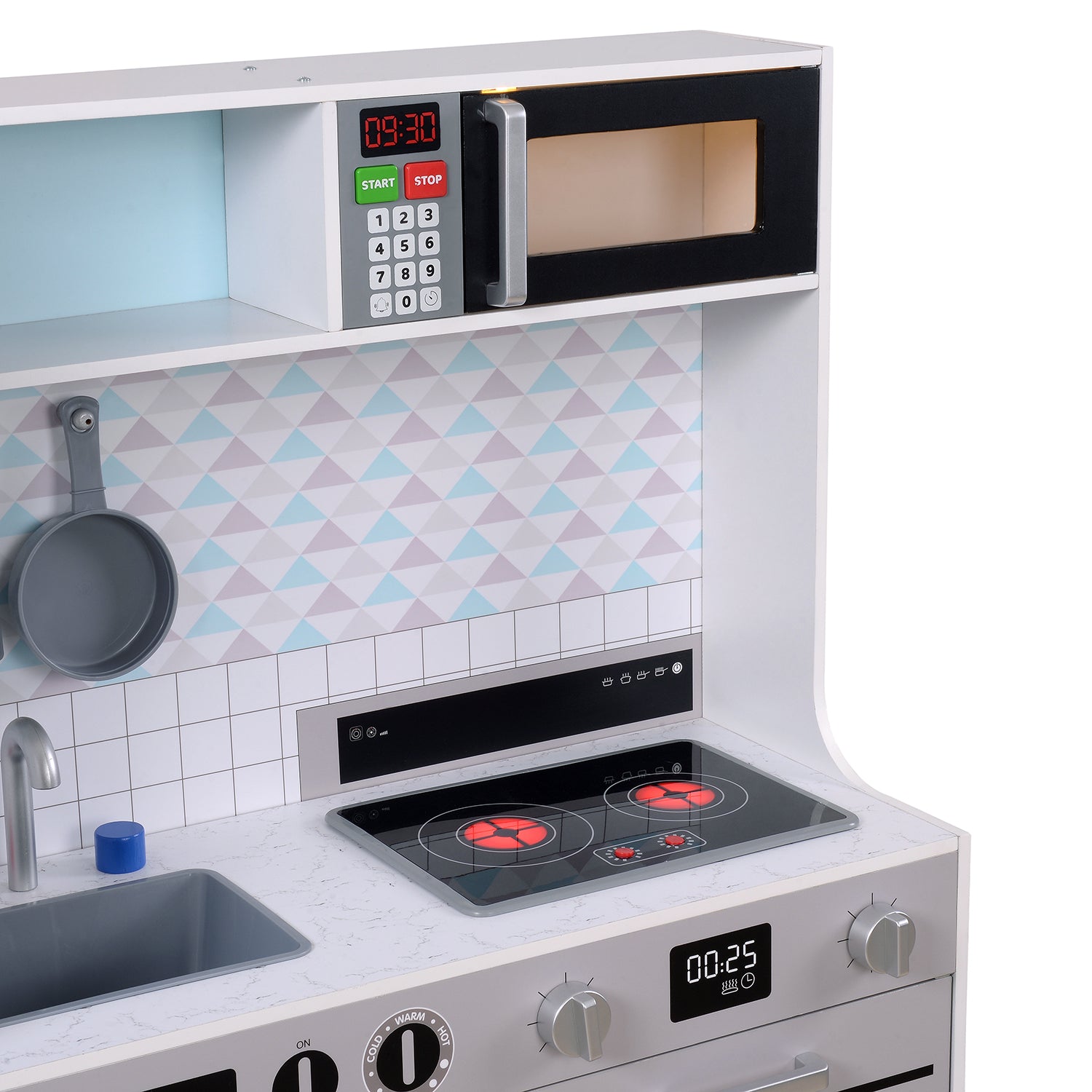 TU GIOCHI - Cucina Giocattolo in Legno Linea WoodWorld con Luci e Suoni 3+ Anni - h101x104x29,5 cm