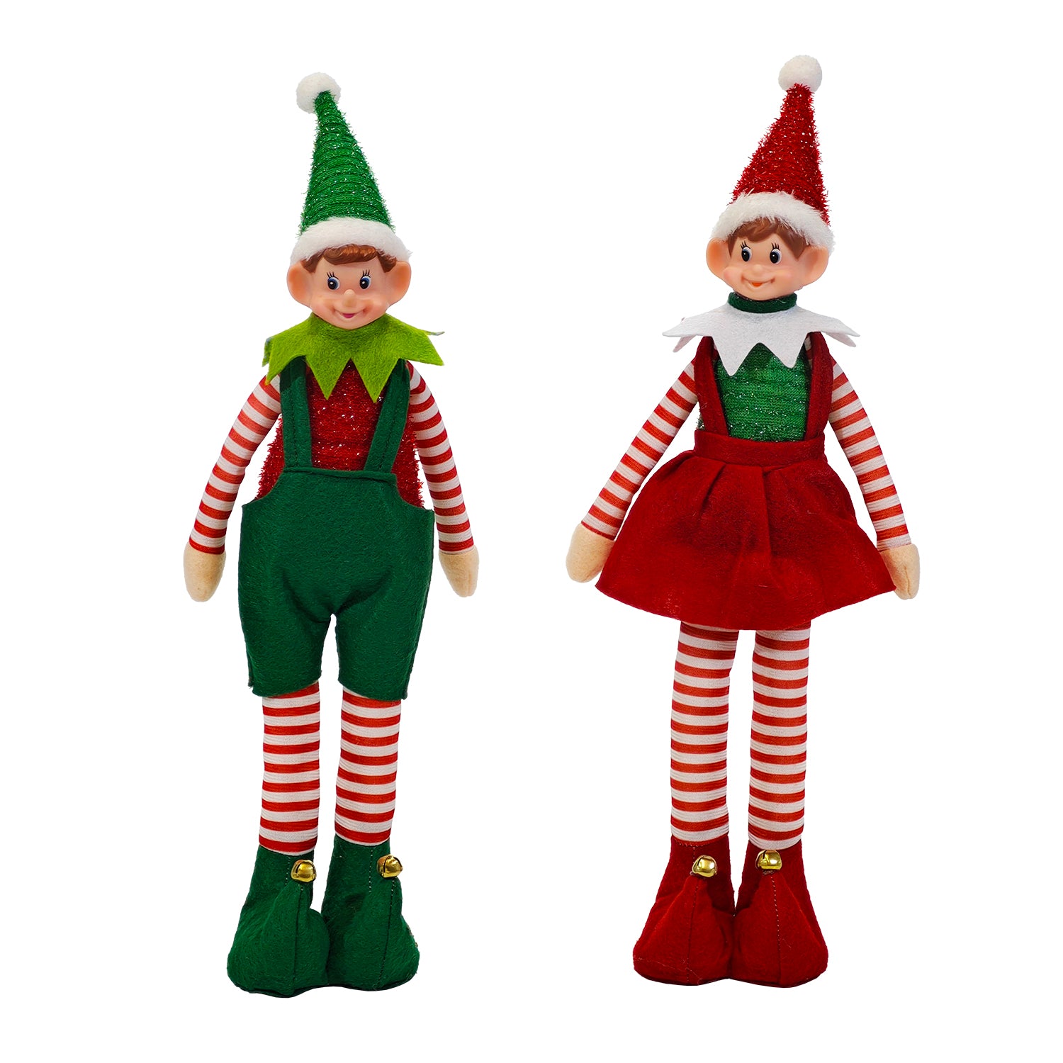 VESTIAMO CASA GRAN NATALE - Elfo Natalizio Decorativo in Piedi h37 cm