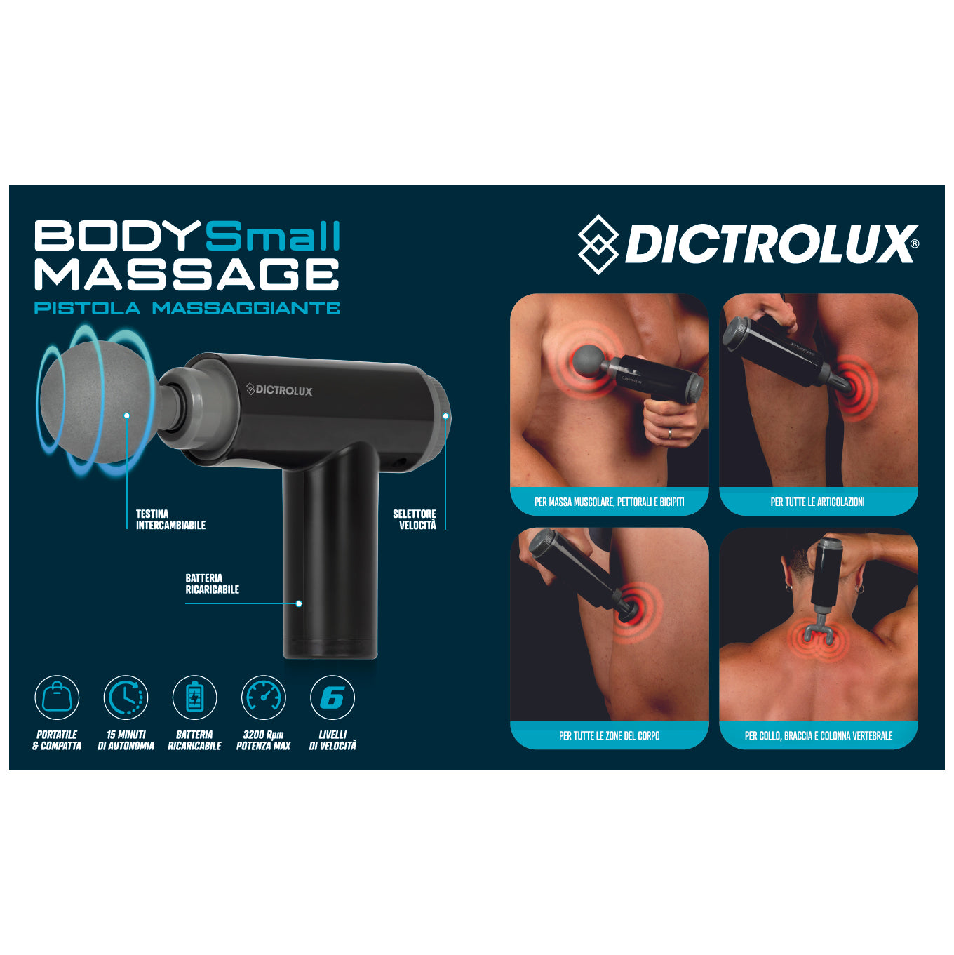 DICTROLUX - Pistola massaggiante Body Small Massage