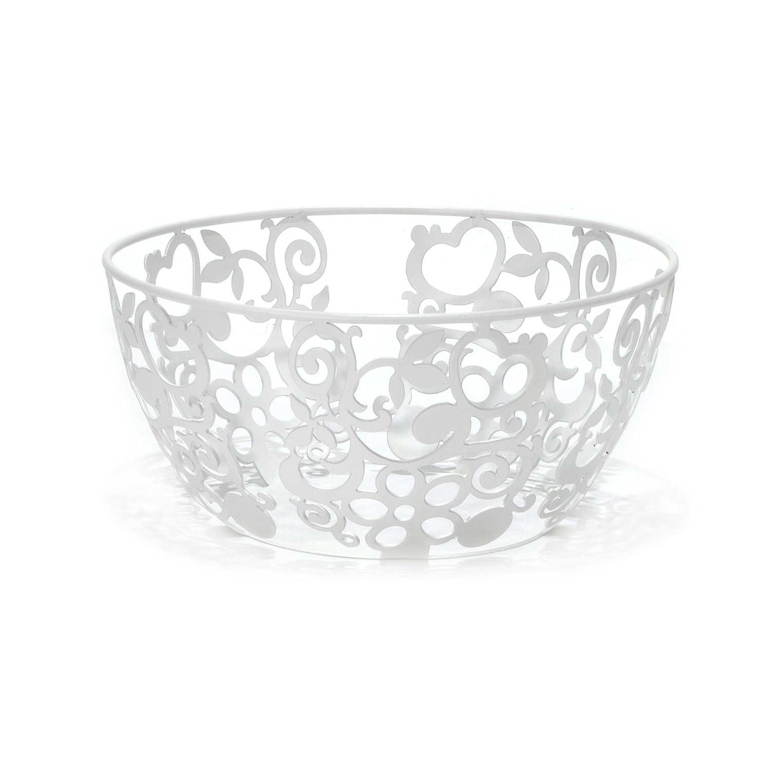 GUSTO CASA - Centrotavola in Metallo Bianco h12 cm diametro 24 cm