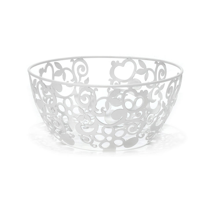 GUSTO CASA - Centrotavola in Metallo Bianco h12 cm diametro 23 cm