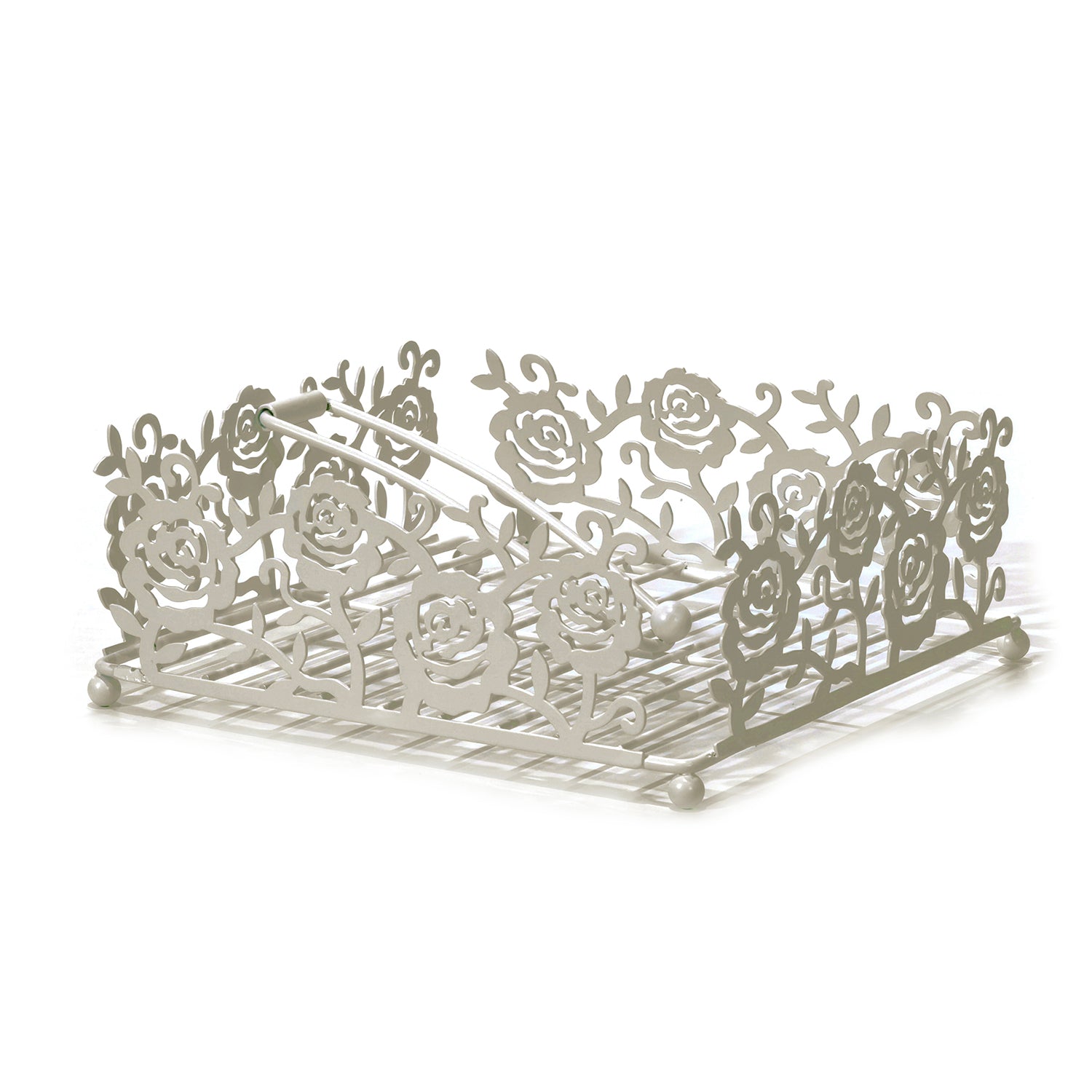 GUSTO CASA - Portatovaglioli in Metallo Tortora h7x20x20 cm