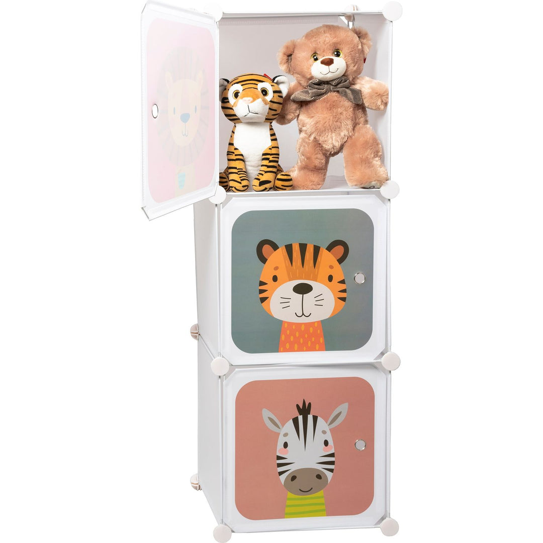 Set Di 3 Scatole Portagiochi Per Bambini Navaris | Design Dinosauri, Impilabili, 38x35x25 Cm | Organizza Giocattoli, Libri, Vestiti