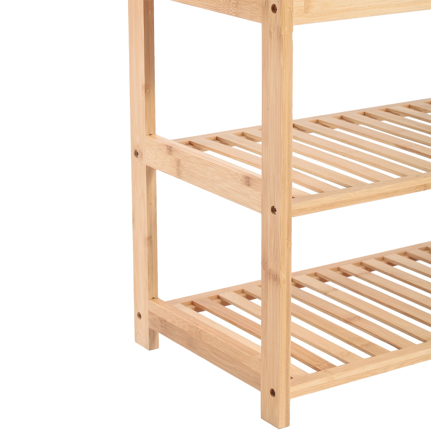 VESTIAMO CASA - Appendiabiti 3 ripiani 9 Posti Linea Bamboo - h170x70x31 cm