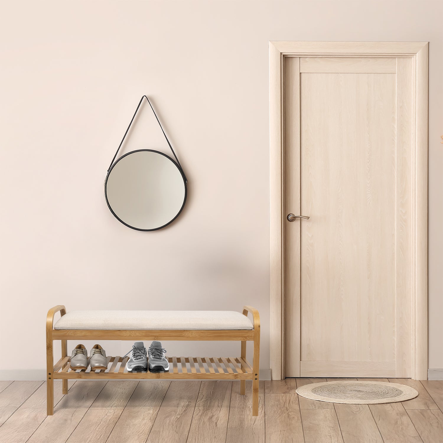 VESTIAMO CASA - Panca con Scarpiera Linea Bamboo h45x90x34 cm