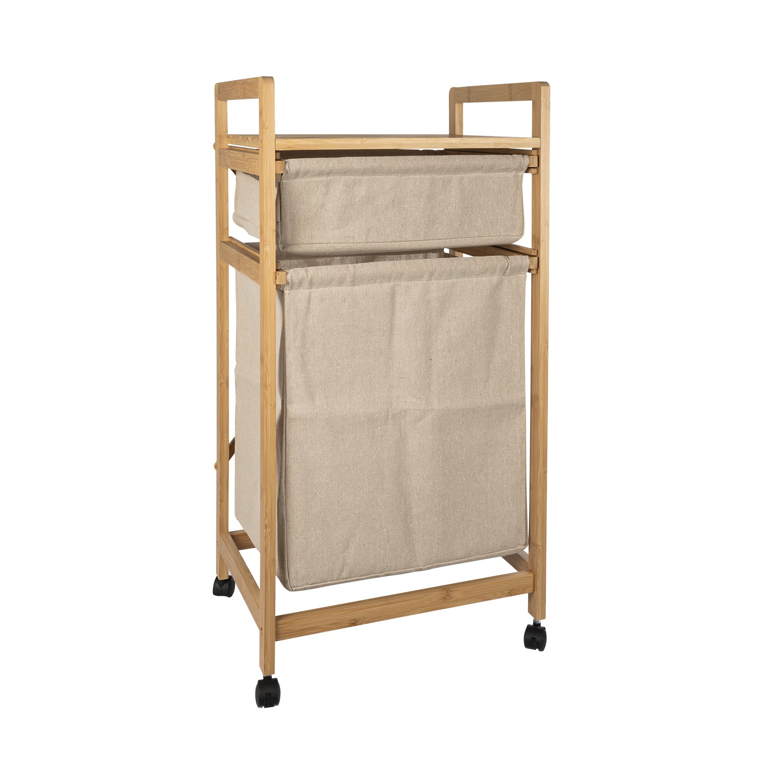 VESTIAMO CASA - Mobiletto Portabiancheria Linea Bamboo - h84,5x42x33,5 cm