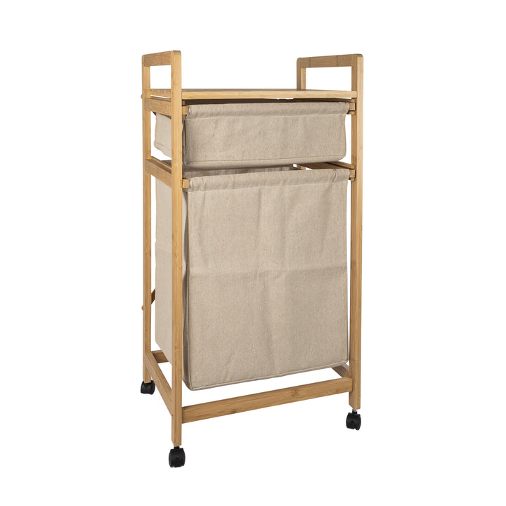 VESTIAMO CASA - Mobiletto Portabiancheria Linea Bamboo - h84,5x42x33,5 cm