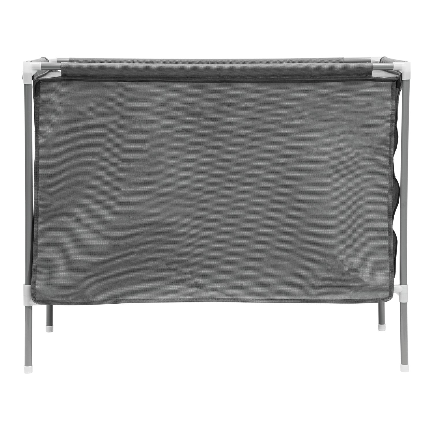 VESTIAMO CASA - Scarpiera 16 Scomparti in Metallo e TNT Grigio Scuro h65x82x35 cm