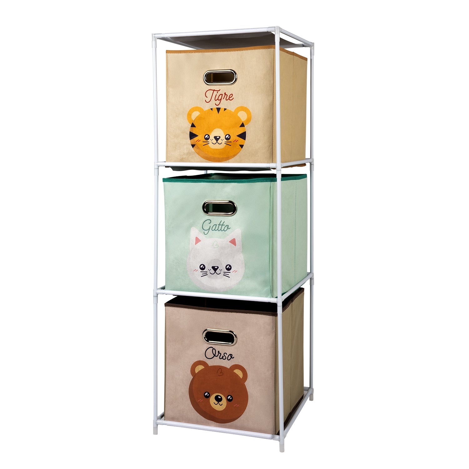 VESTIAMO CASA - Set 3 Contenitori Salvaspazio Linea Baby Cute - h100x35x35 cm