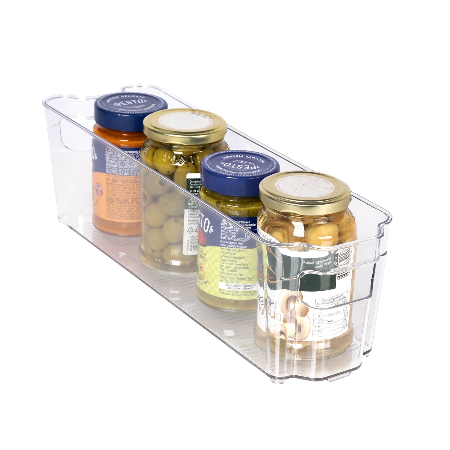 GUSTO CASA - Contenitore Frigo Trasparente Fresh Organizer - h10x37x10,5 cm