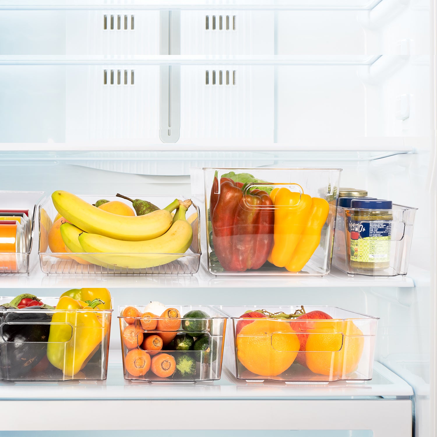 GUSTO CASA - Contenitore Frigo Trasparente Fresh Organizer - h10x37x10,5 cm