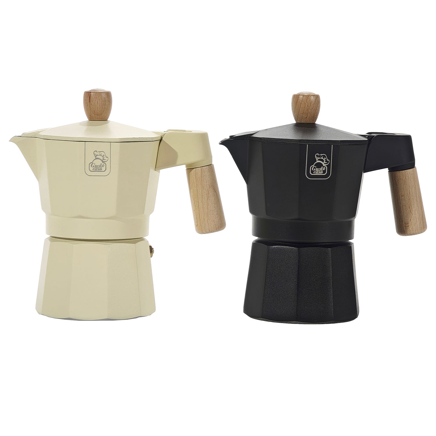 GUSTO CASA - Caffettiera 3 tazze WoodLine