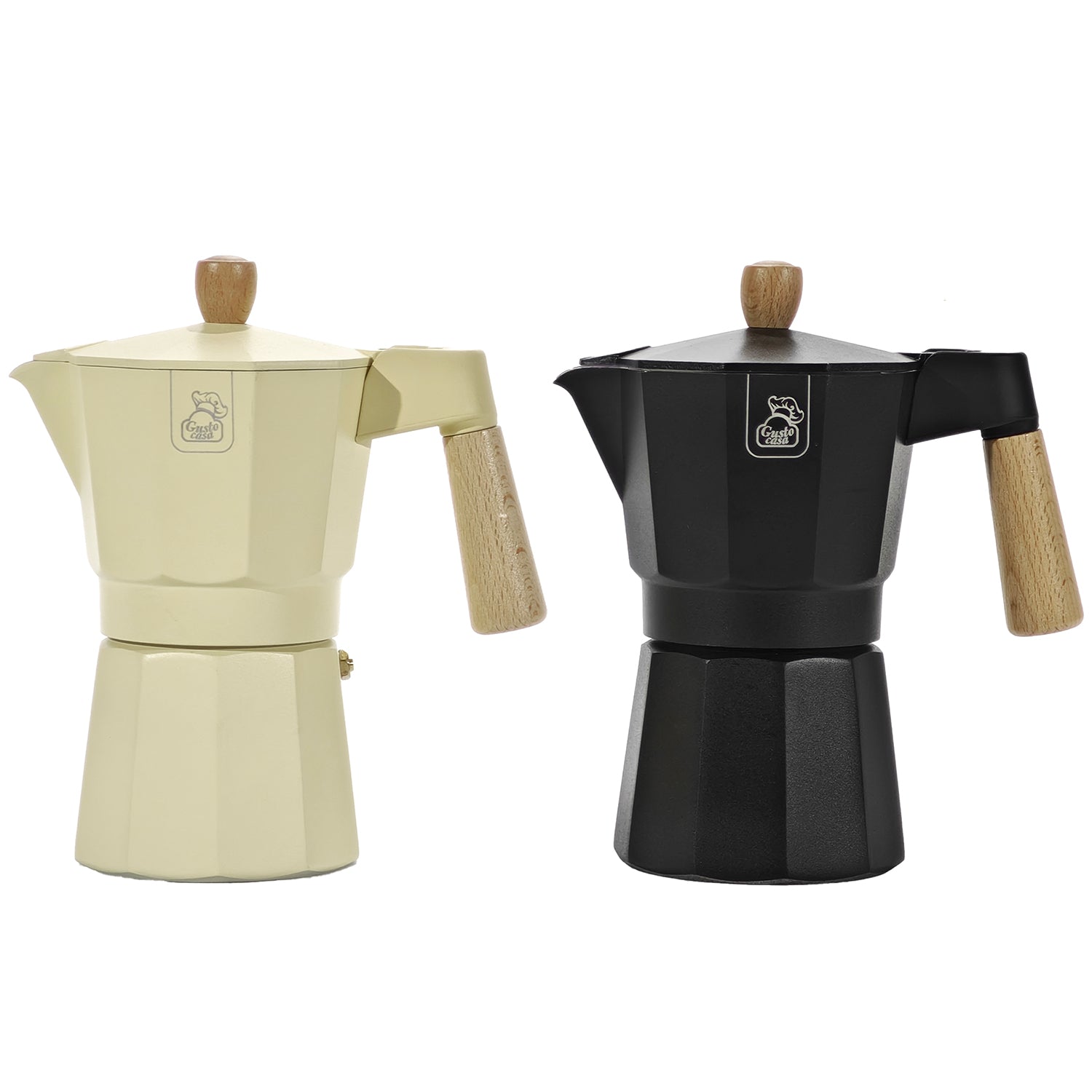 GUSTO CASA - Caffettiera 6 tazze WoodLine