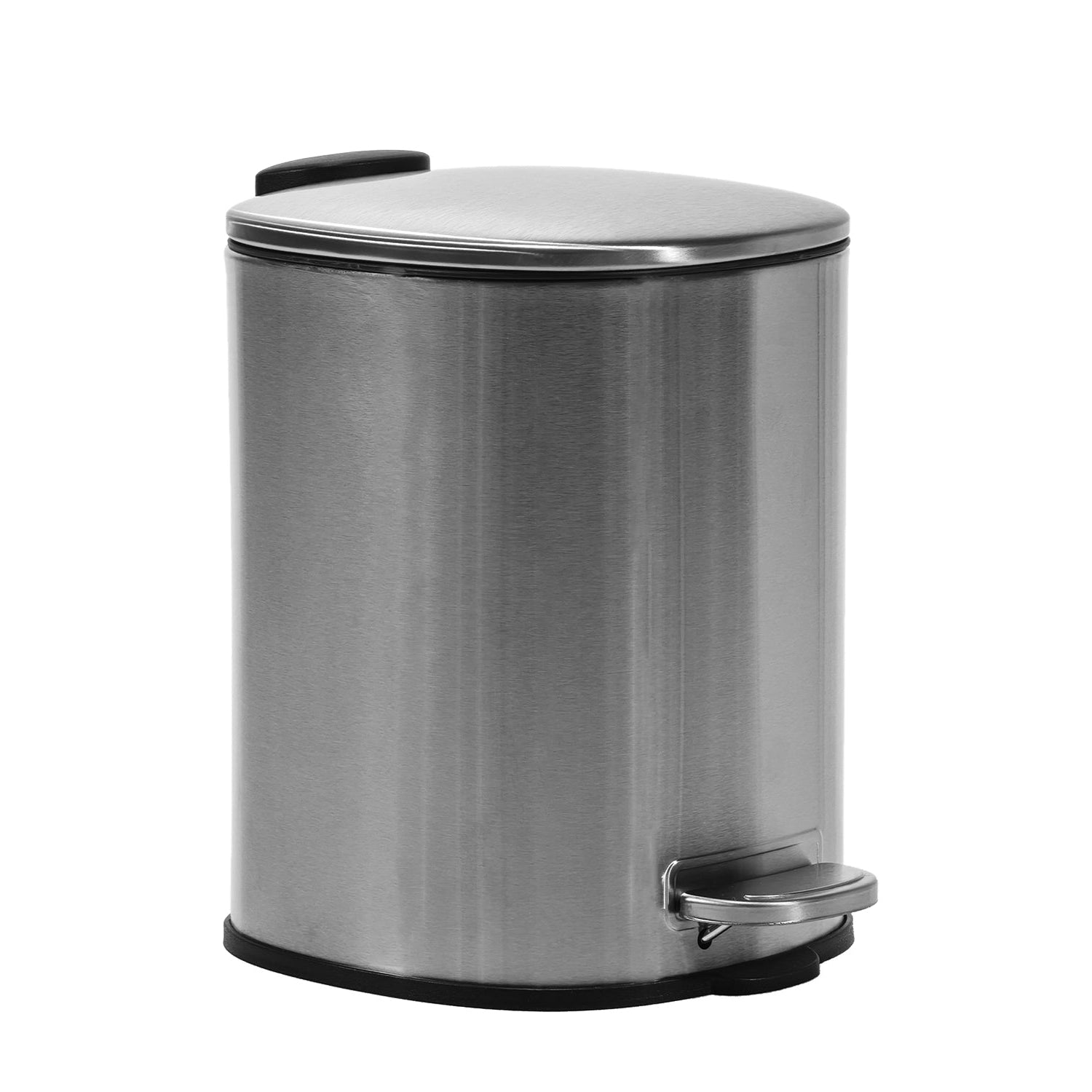 VESTIAMO CASA - Pattumiera con Pedale in Acciaio Satinato Soft Close 3 litri - h23,5x21x17 cm