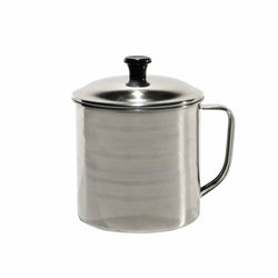 GUSTO CASA - Bollilatte in acciaio inox con coperchio - diametro 11cm