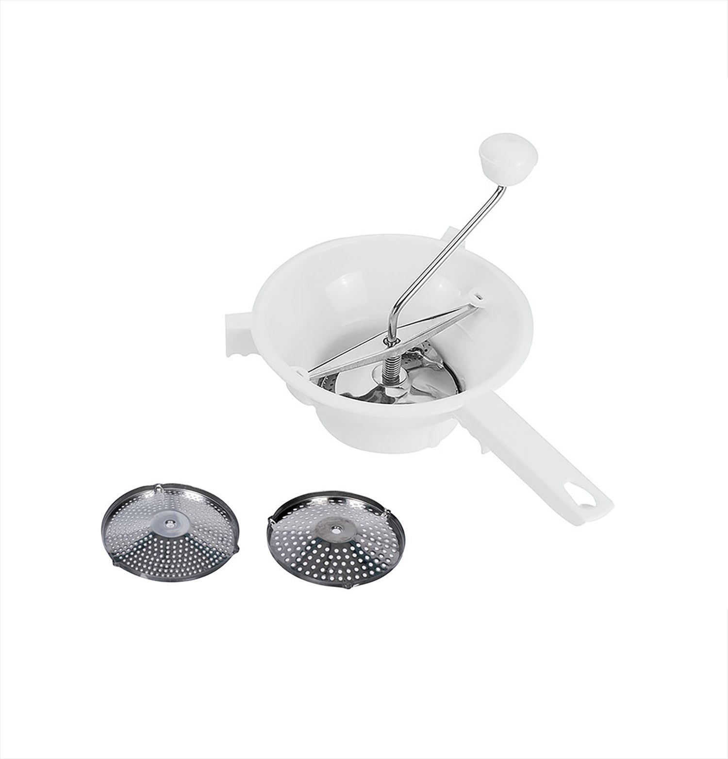 GUSTO CASA - Passaverdure Manuale con 3 Trafìle in Acciaio Inox diametro 22 cm