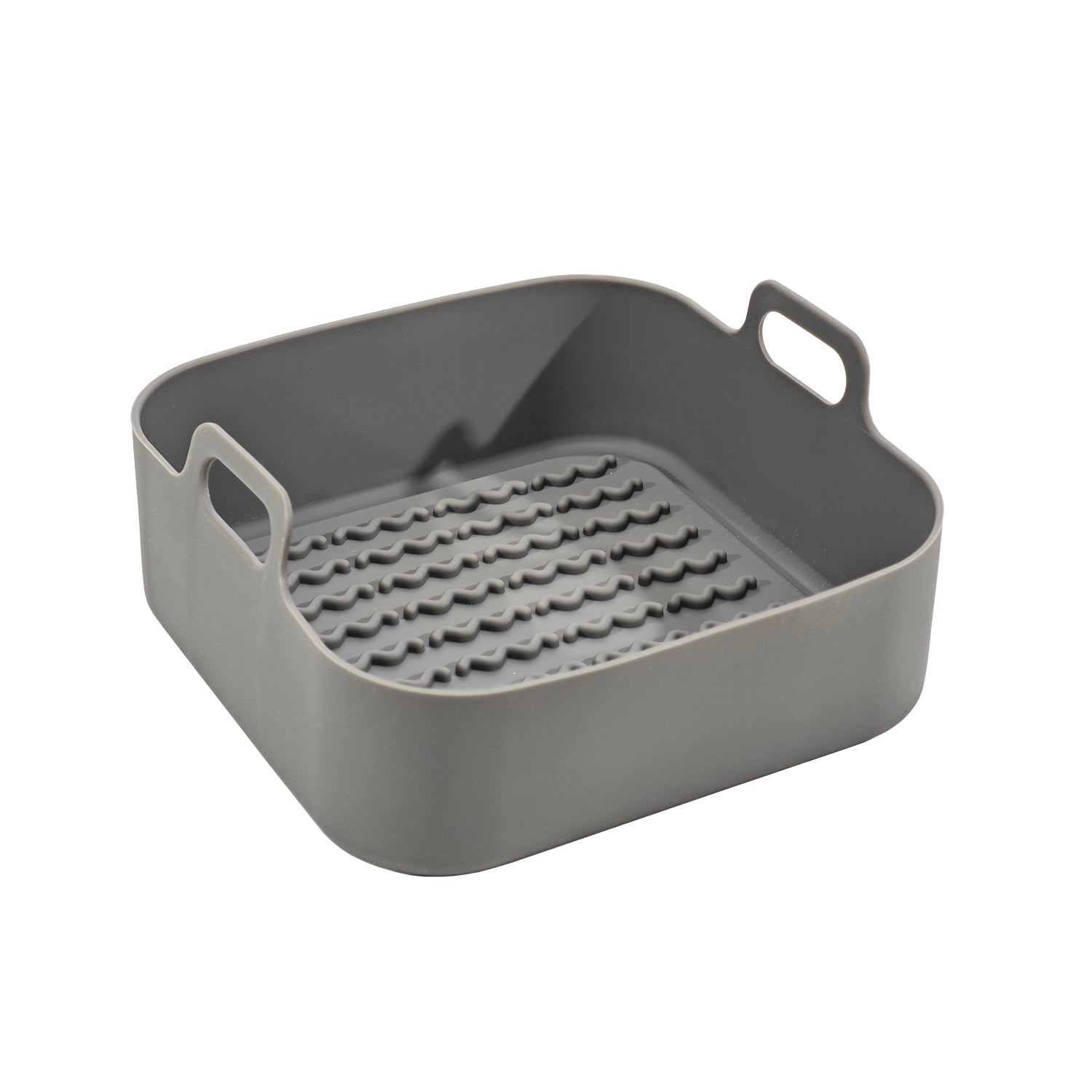 GUSTO CASA - Cestello per Friggitrice ad Aria con Manici in Silicone 19x19 cm
