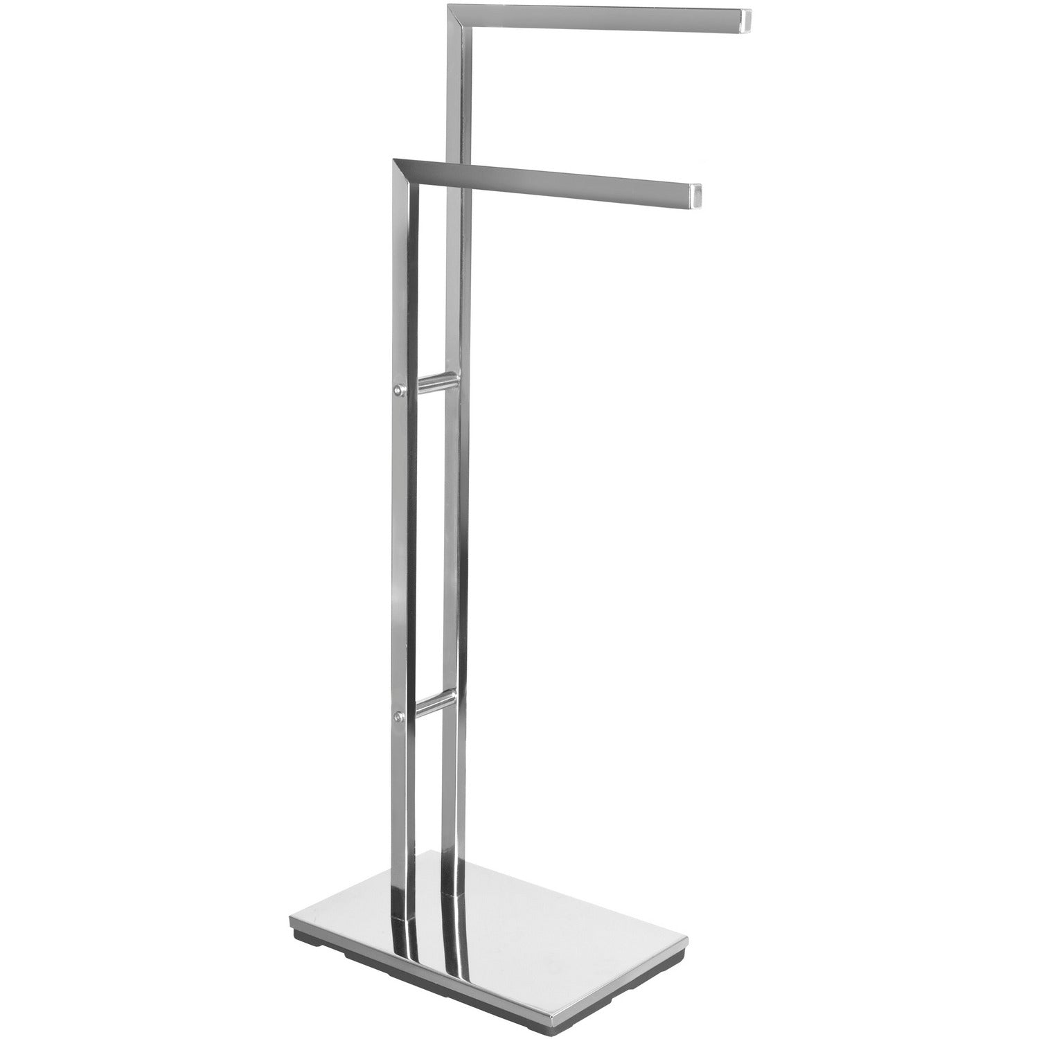 VESTIAMO CASA - Piantana Portasciugamani 2 posti in metallo cromato - h83,5x37x20 cm