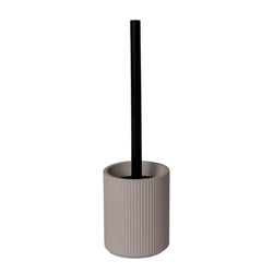 VESTIAMO CASA - Portascopino con Scopino in Polipropilene Tortora - h38 cm diametro 10 cm