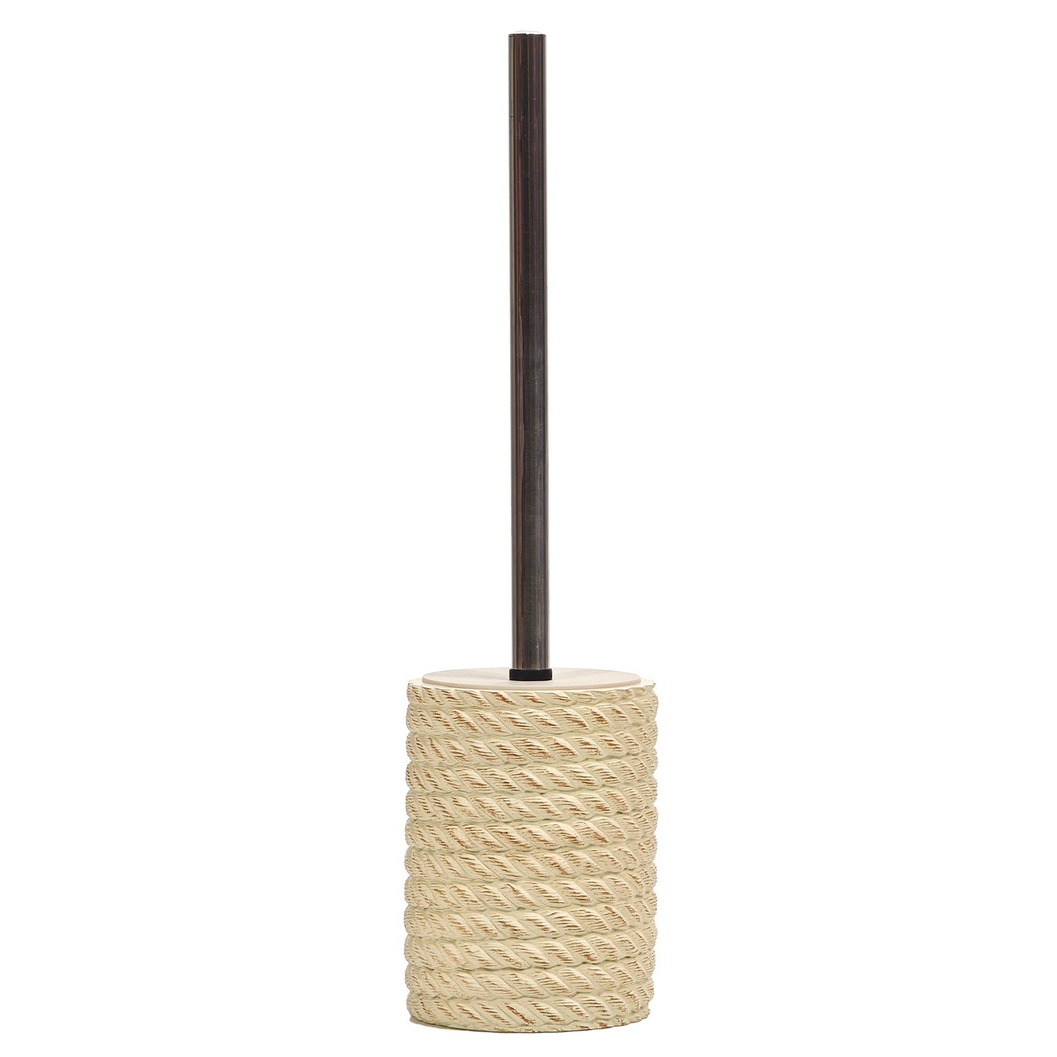 VESTIAMO CASA - Portascopino con scopino Effetto Corda Beige - h40,5 cm diametro 10 cm