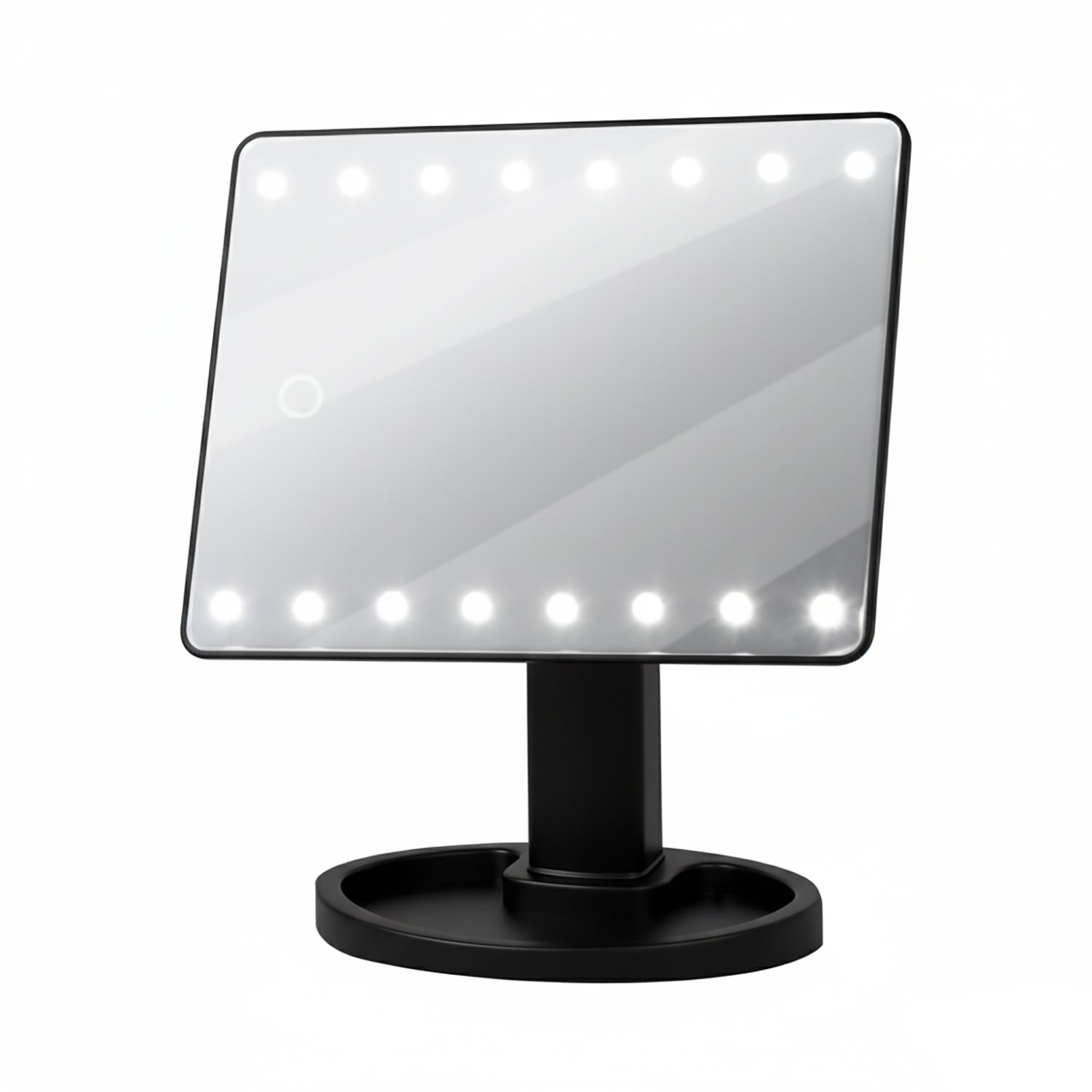 DICTROLUX - Specchio Luminoso 16 Led Touch Dimmerabile - h24x21,5x11,5 cm