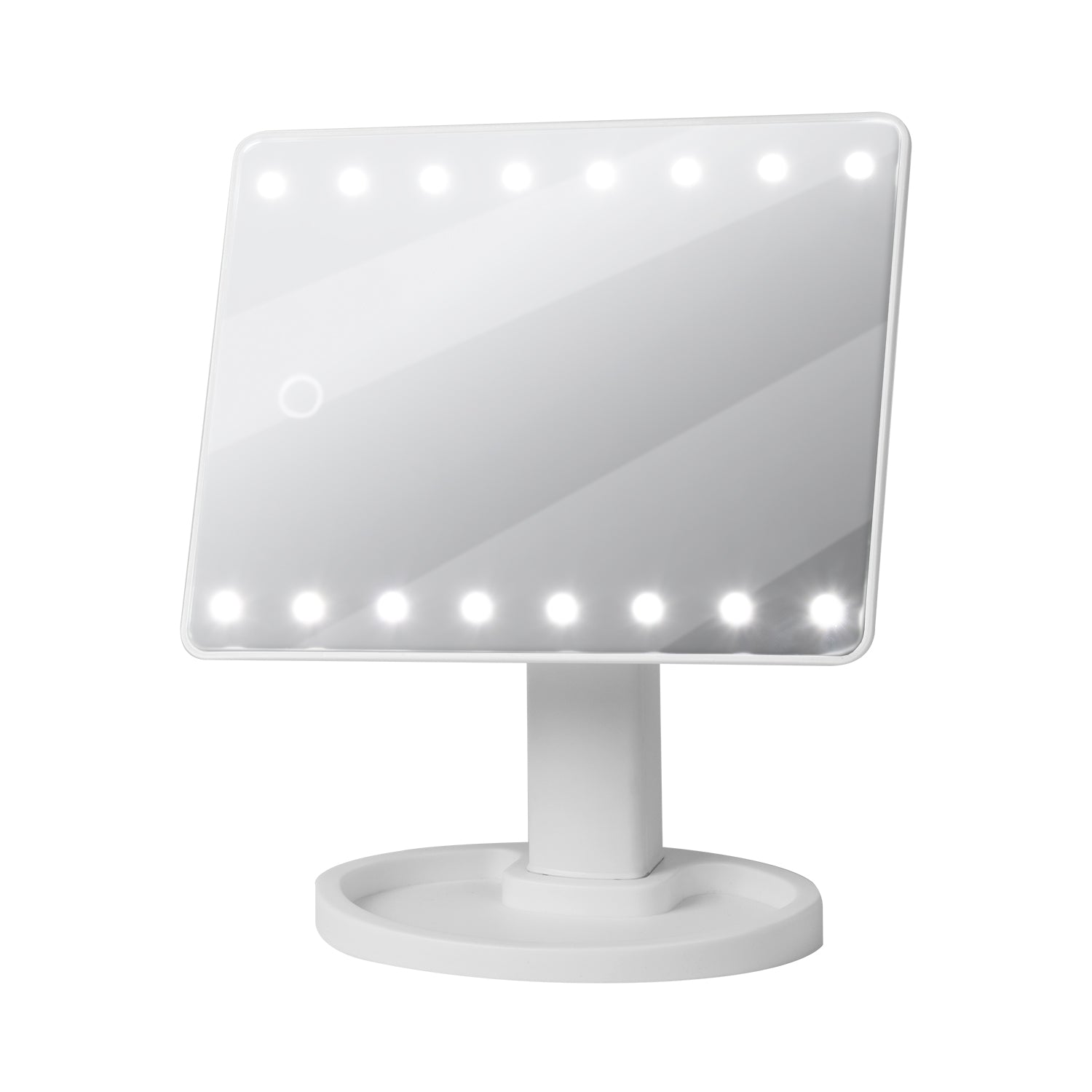 DICTROLUX - Specchio Luminoso 16 Led Touch Dimmerabile - h24x21,5x11,5 cm