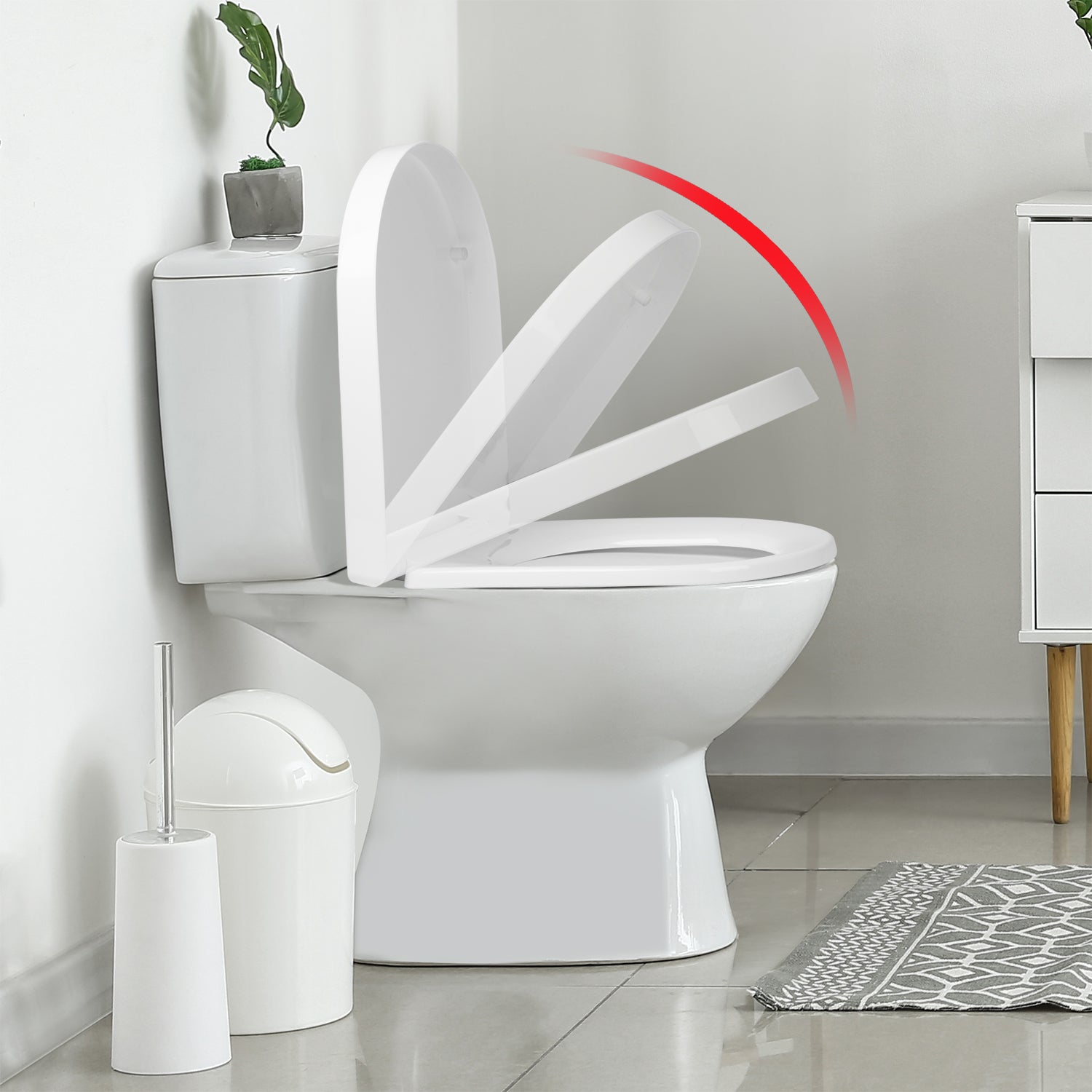 VESTIAMO CASA - Copriwater Bianco Soft Close 36,5x47 cm