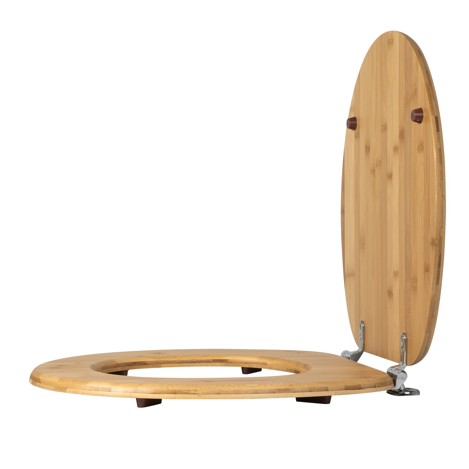 VESTIAMO CASA - Copriwater Universale con Cerniere in Acciaio Inox Linea Bamboo