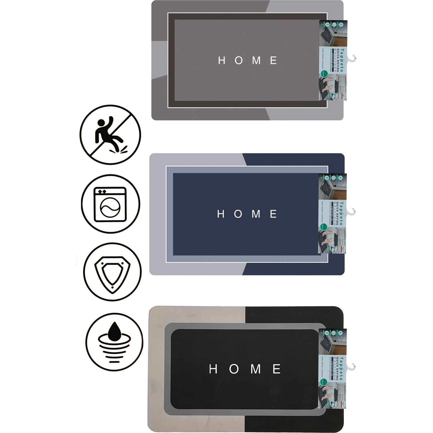 VESTIAMO CASA - Tappeto Multiuso Super Assorbente Quick Drying 80x50 cm