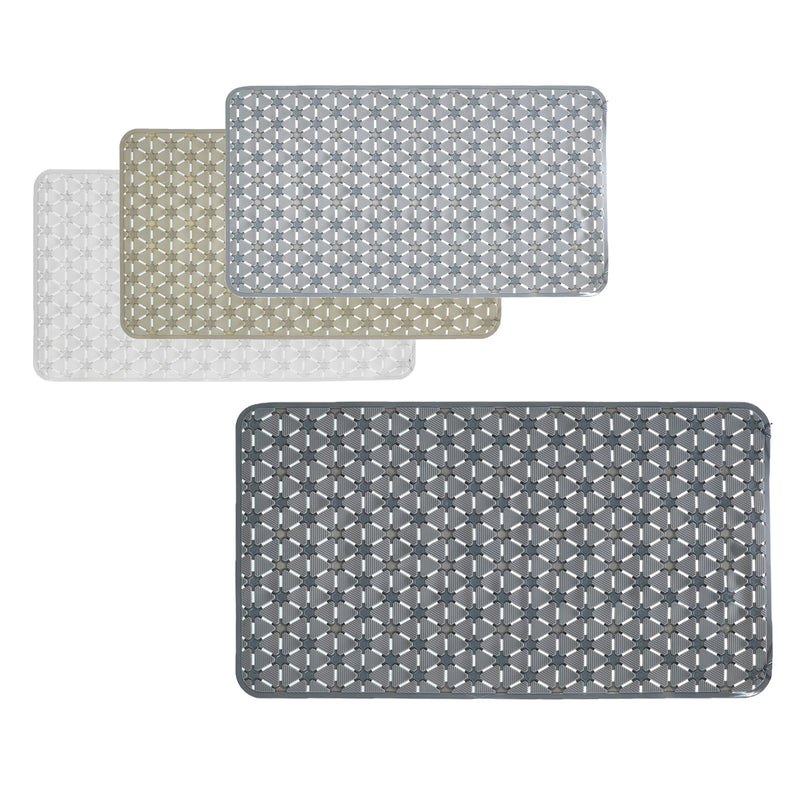 Tappetino Antiscivolo Per Vasca Da Bagno - Con Ventose, 36x68 Cm, Design A Ciottoli