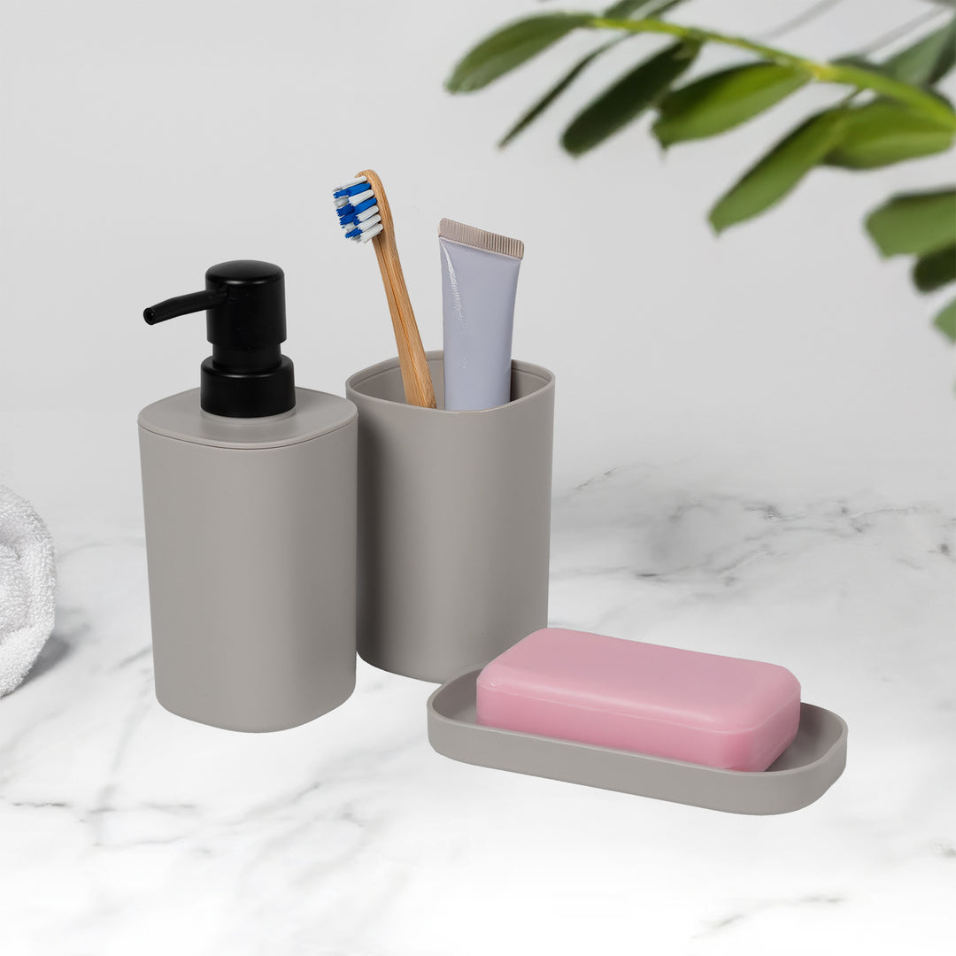 Set Accessori Da Bagno Set Da Bagno Set Dispenser Di Sapone Set Scopino E Supporto Per WC Set Porta Asciugamani Set Organizer Da Bagno Set Accessori Da Toeletta - Foto 11