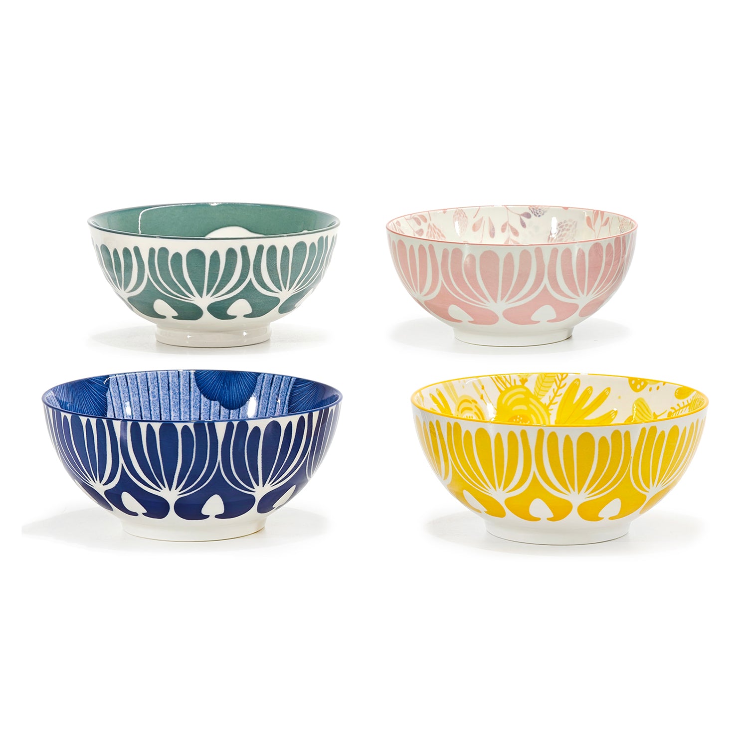 GUSTO CASA - Coppa in Porcellana con Decorazione Floreale 150 cl