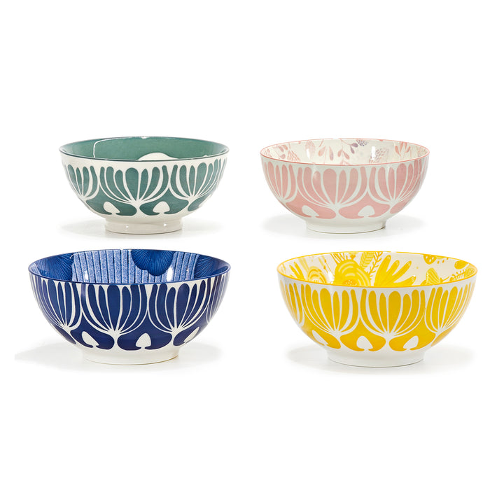 GUSTO CASA - Coppa in Porcellana con Decorazione Floreale 150 cl