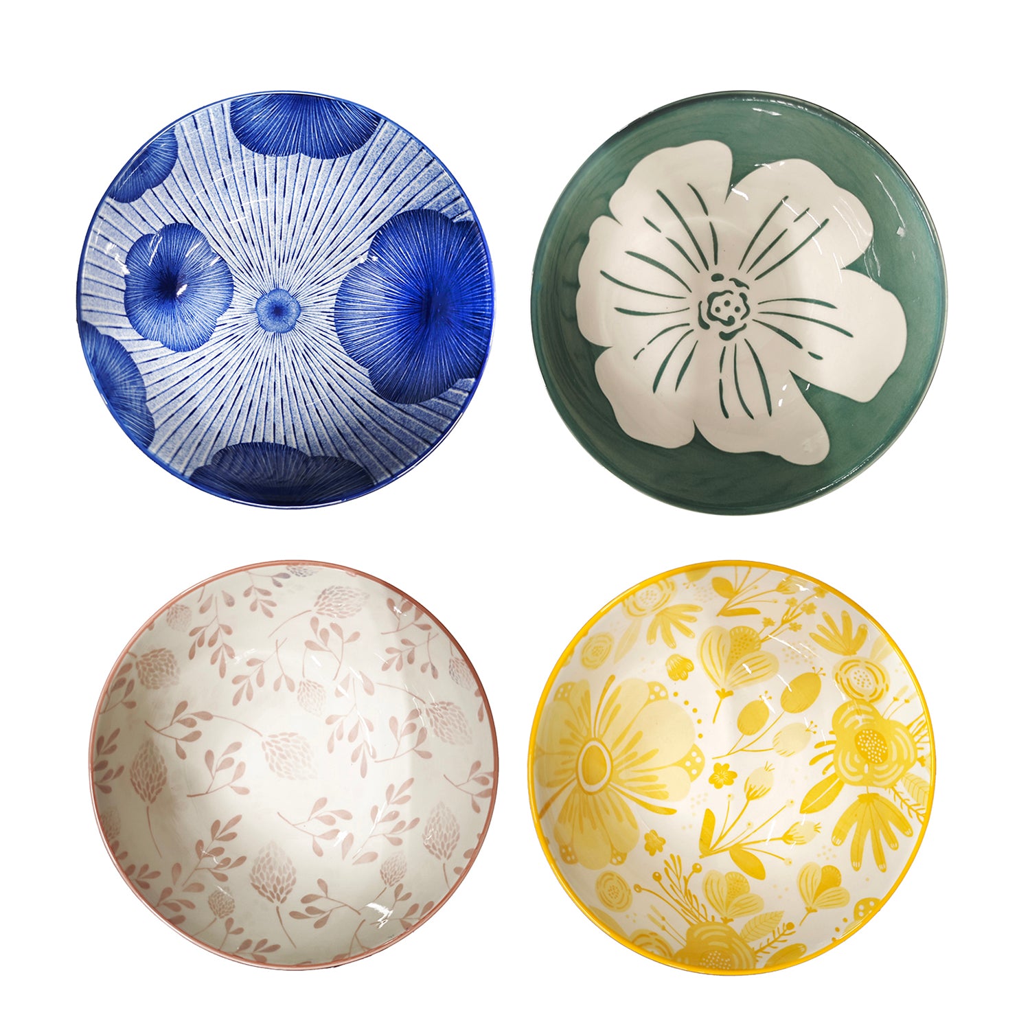 GUSTO CASA - Coppa in Porcellana con Decorazione Floreale 150 cl