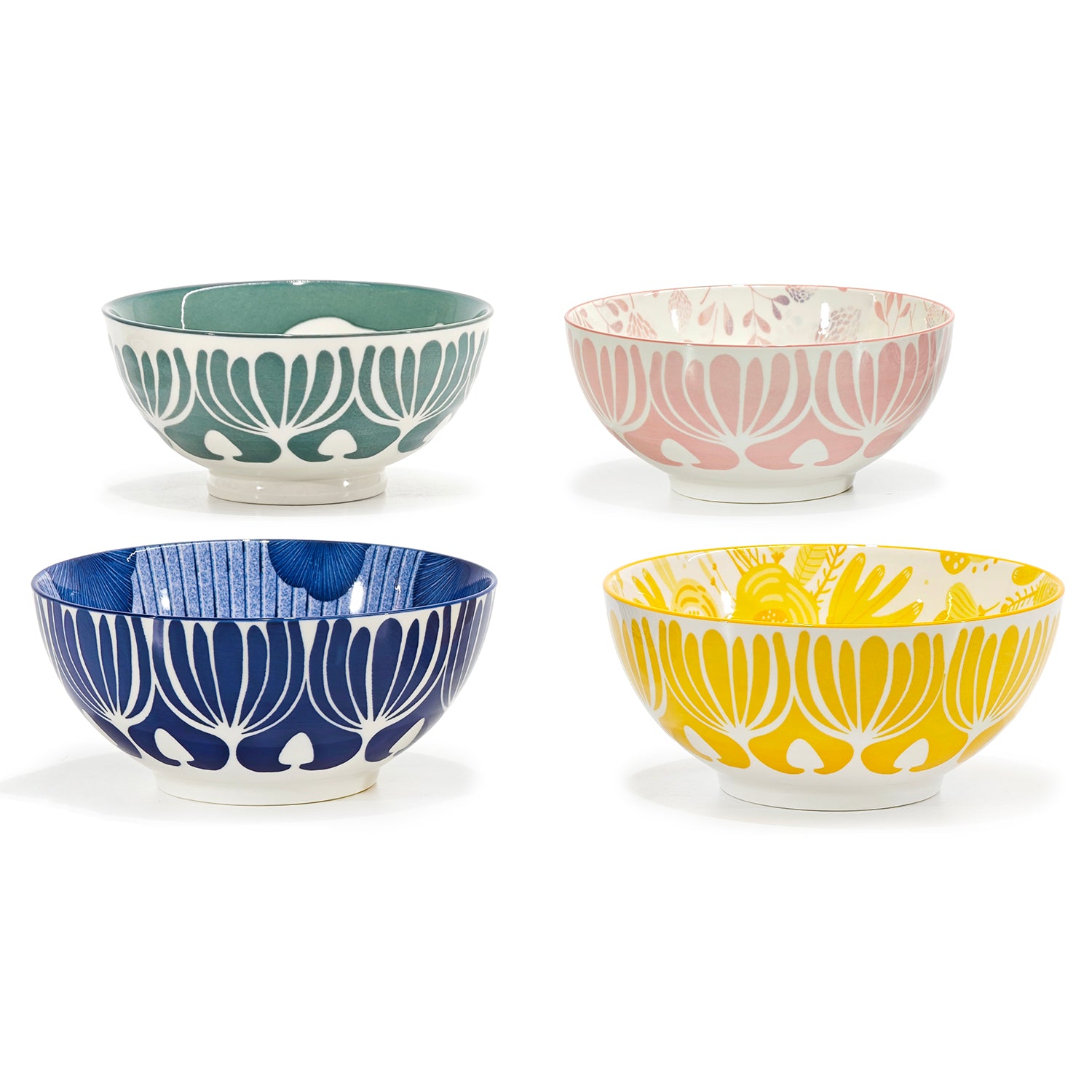 GUSTO CASA - Coppa in Porcellana con Decorazione Floreale 215 cl