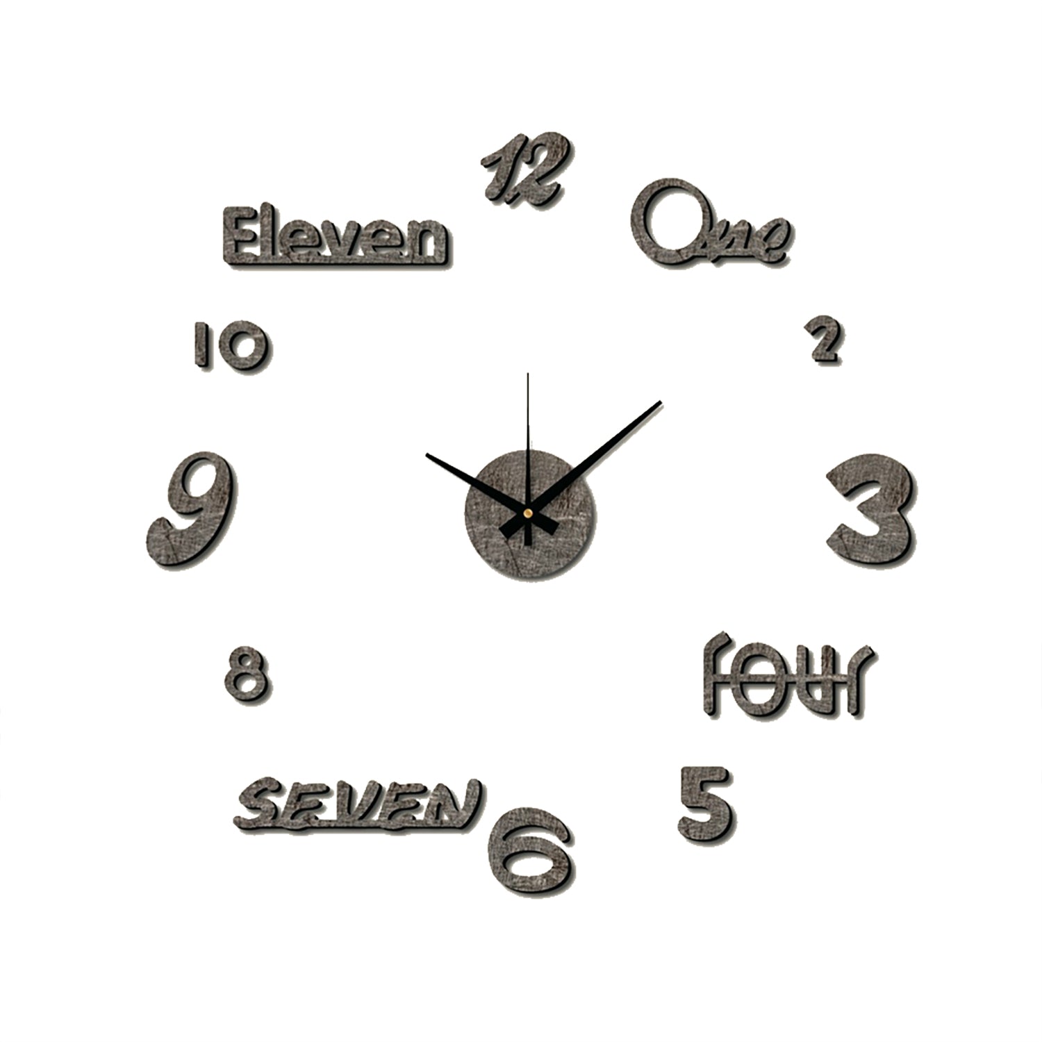 DICTROLUX - Orologio da Parete Adesivo Marble Fai da Te 60x60 cm