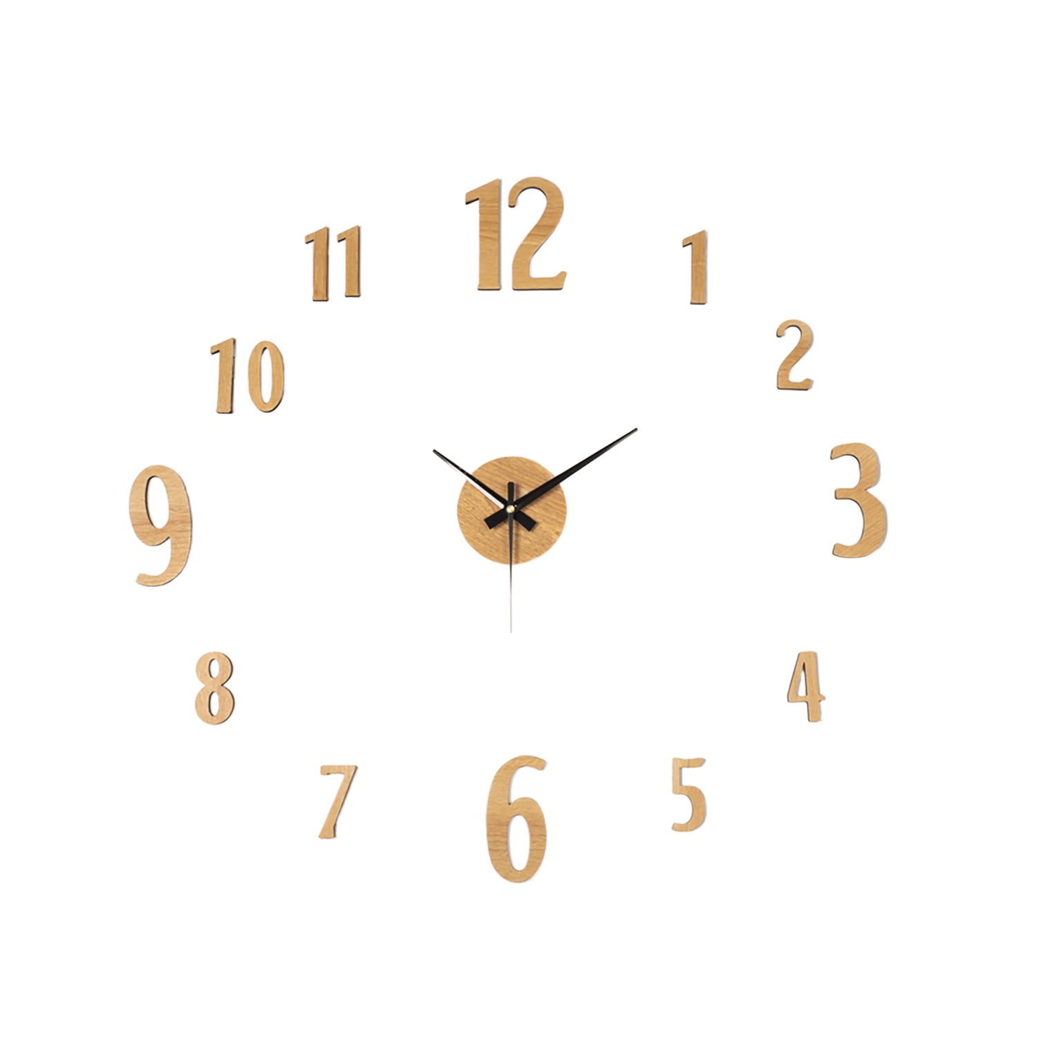 DICTROLUX - Orologio da Parete Adesivo Effetto Legno