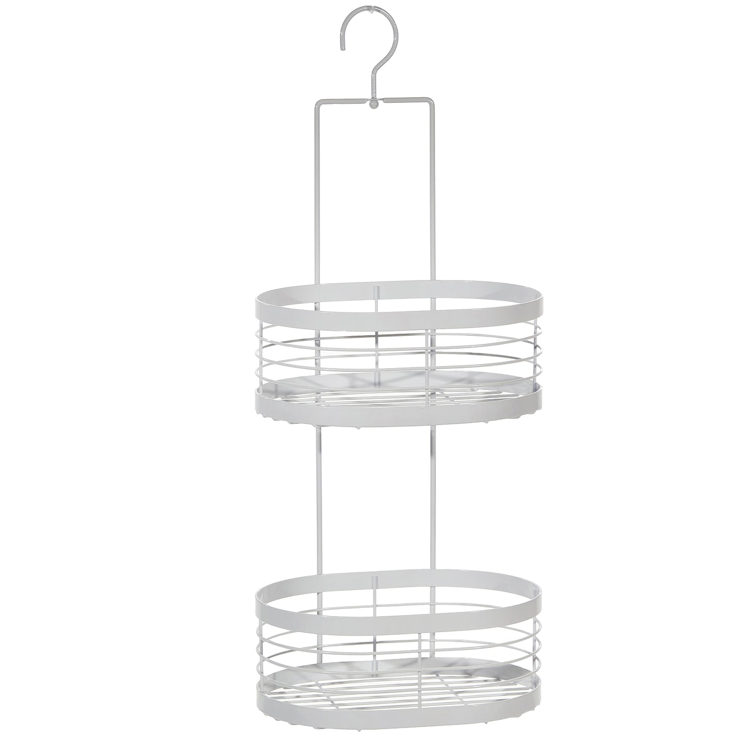 VESTIAMO CASA - Mensola Doccia 2 ripiani in Metallo Linea Tahoma White - h48x23x16,5 cm