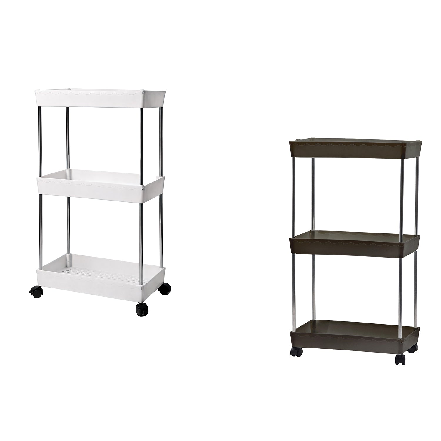 VESTIAMO CASA - Carrello Multiuso Jeanette Big 3 Ripiani con Ruote