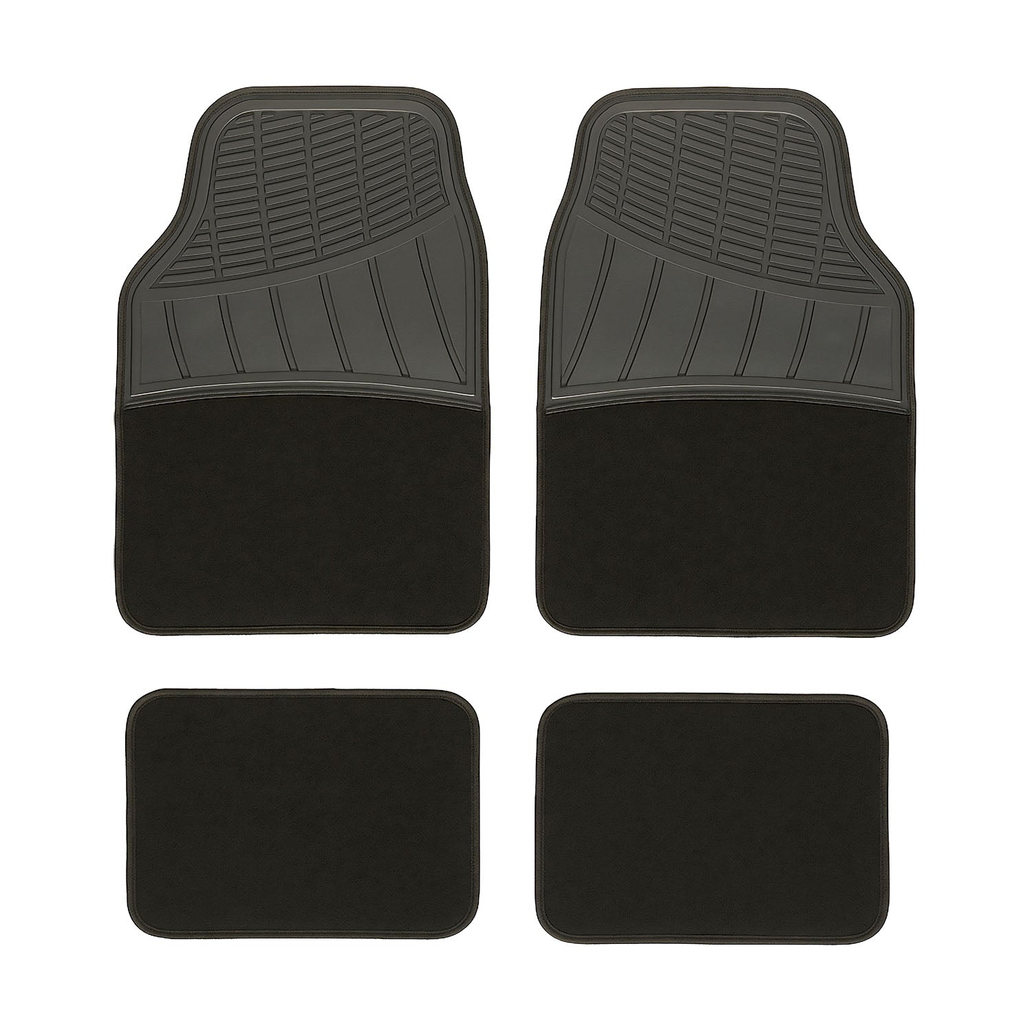 AUTO SPRINT - Tappetini Auto Universali in Gomma e PVC - set 4 pezzi