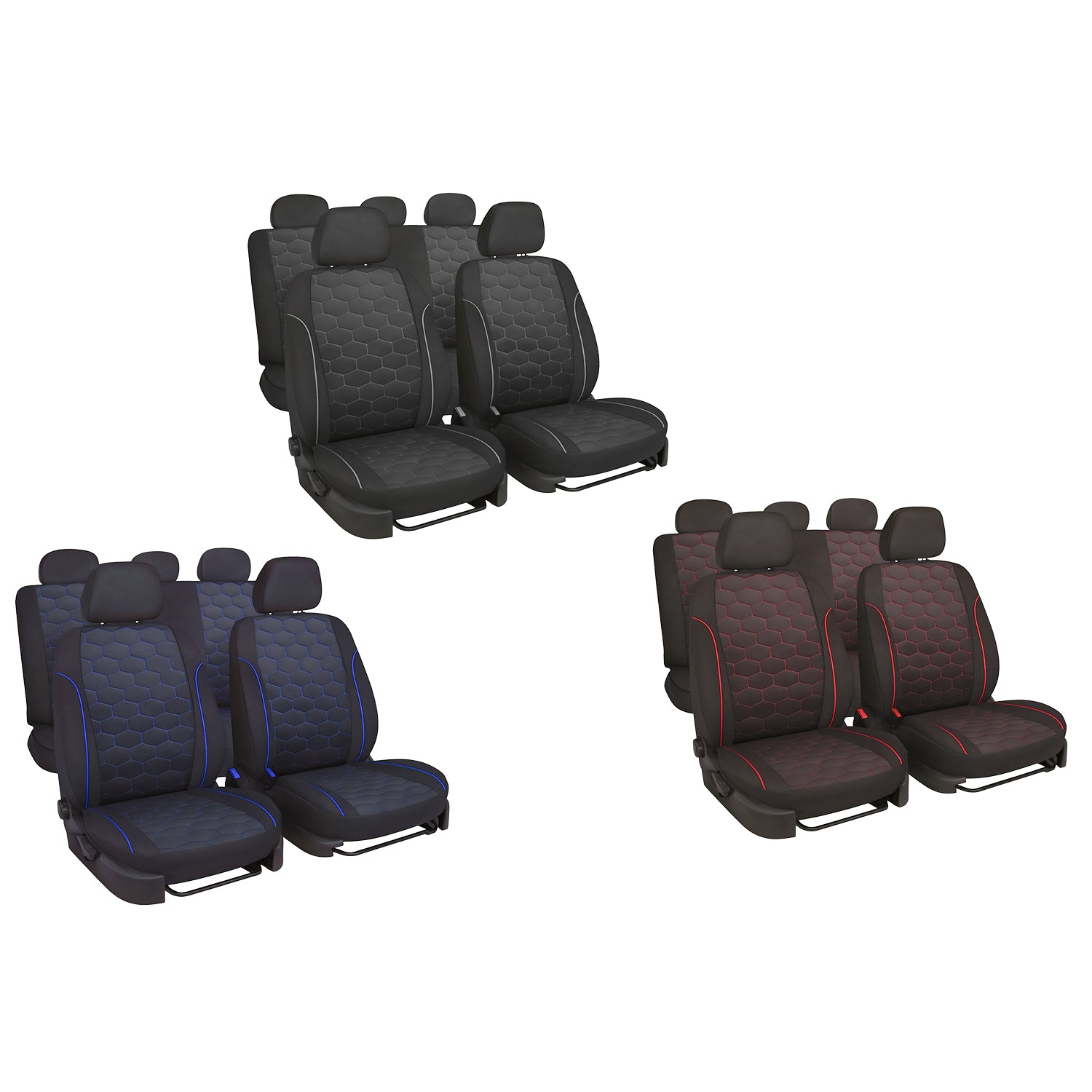 AUTO SPRINT - Set Coprisedili Auto Universali 11 Pezzi h48x10x35 cm