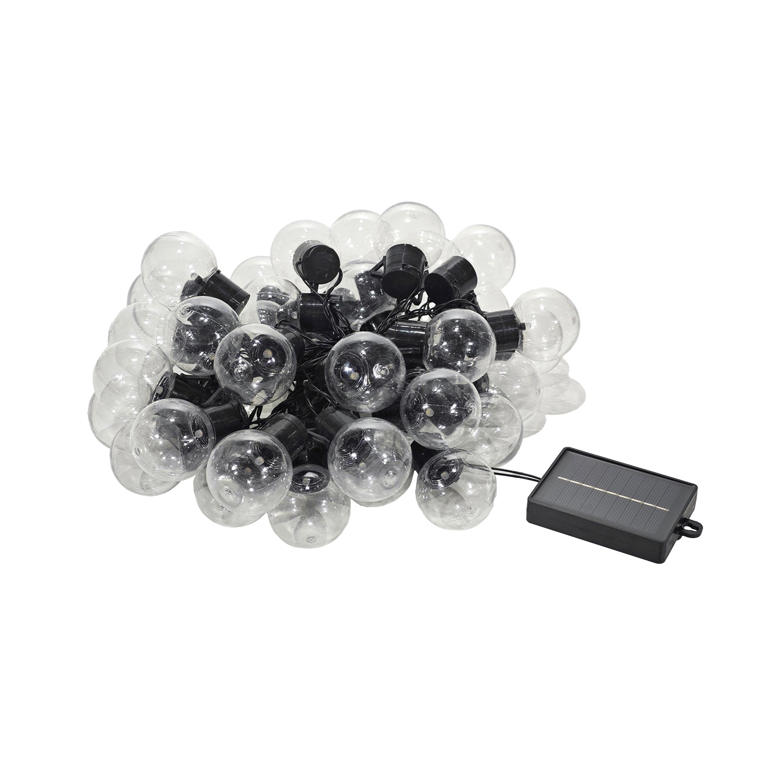 DICTROLUX - Catena Luminosa Solare 40 Lampadine LED Luce Calda da Esterno