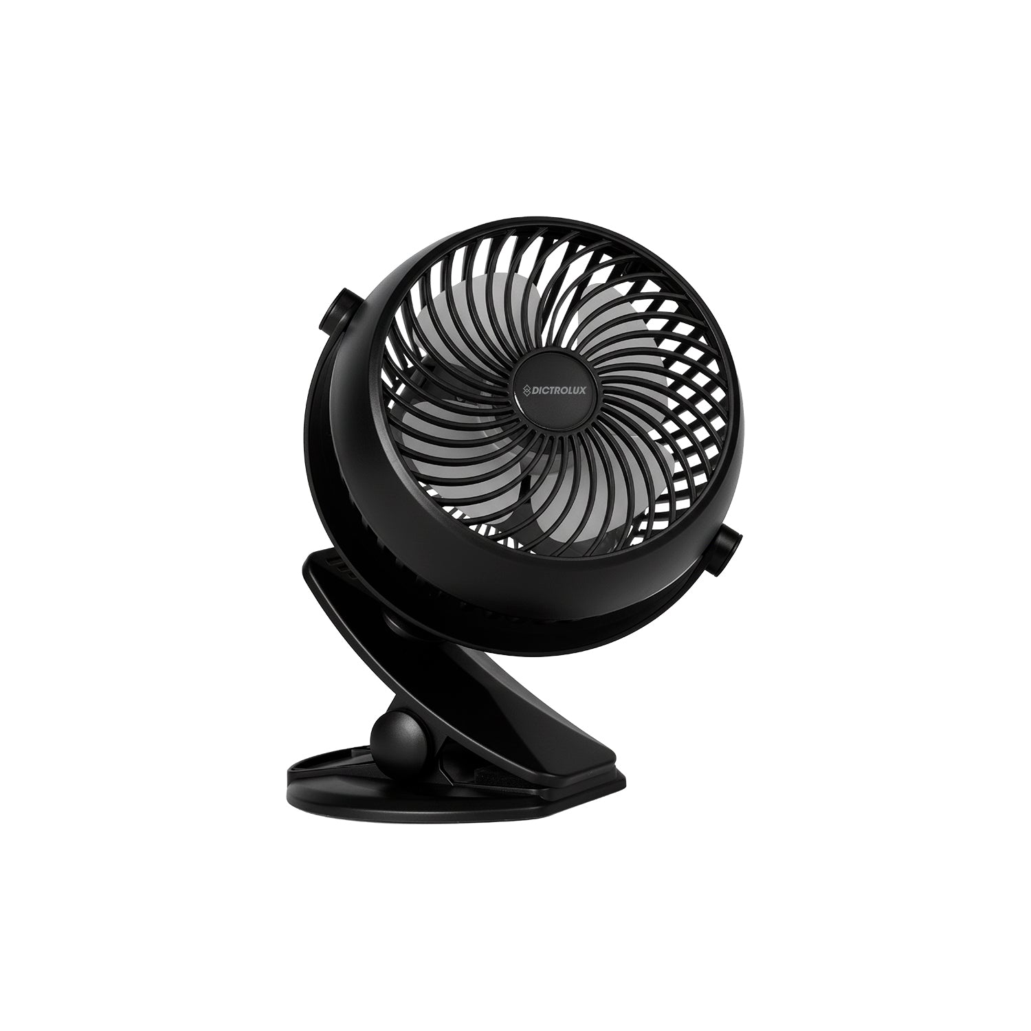 DICTROLUX - Ventilatore da Tavolo Ricaricabile USB con Clip h18,7 cm