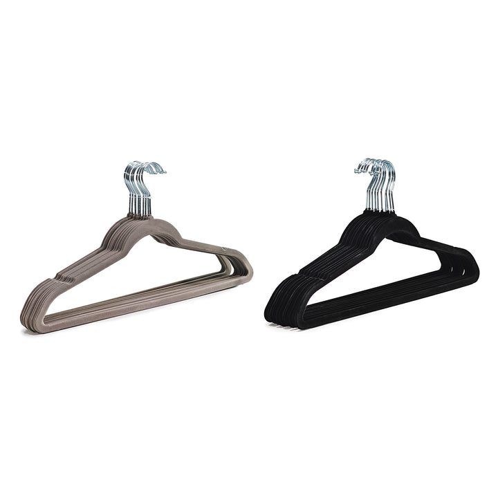 10 grucce in velluto nero da 42,5 cm per pantaloni, cappotti e abiti, clip regolabili, antiscivolo, salvaspazio, pratico organizer | Leroy Merlin 10 grucce in velluto nero da 42,5 cm per pantaloni, cappotti e abiti, clip regolabili, antiscivolo, salvaspazio, pratico organizer | Leroy Merlin