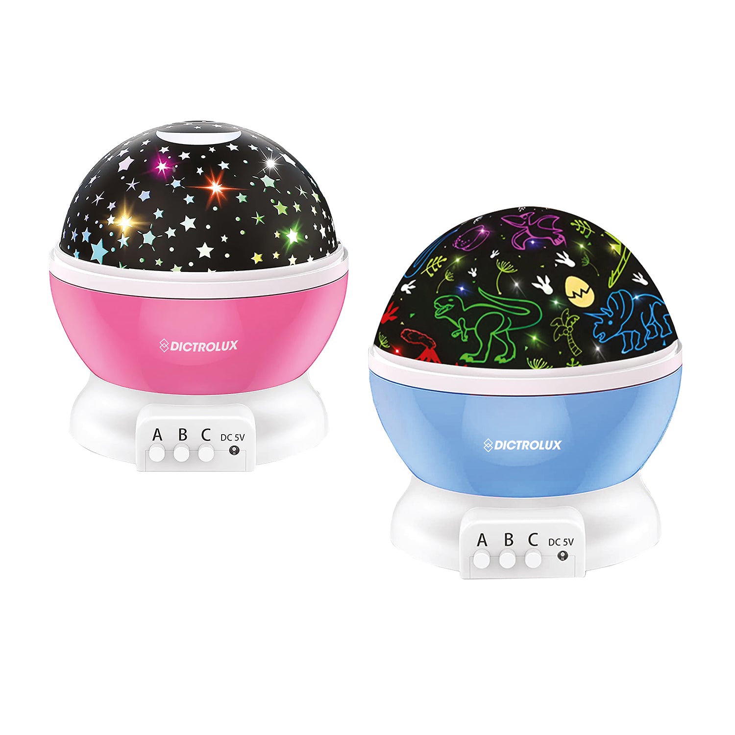 DICTROLUX - Proiettore 2 in 1 con Luce Notturna Multicolor h12 cm