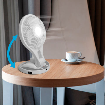 VENTILATORE PIANTANA OSCILLAZIONE Wireless Senza Fili Batteria Portatile 193691387286