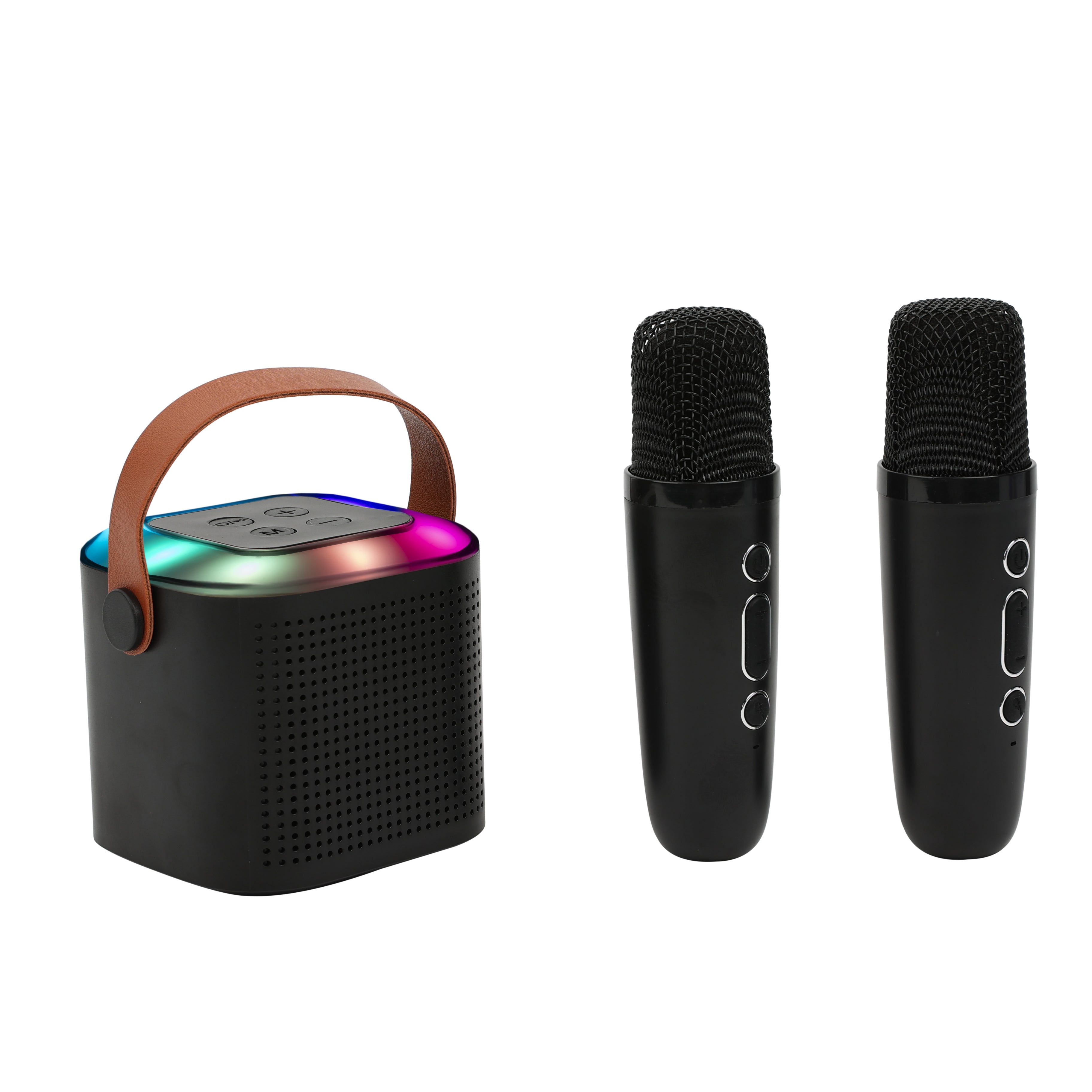 DICTROLUX - Mini Karaoke Portatile Bluetooth DLX416 con 2 Microfoni