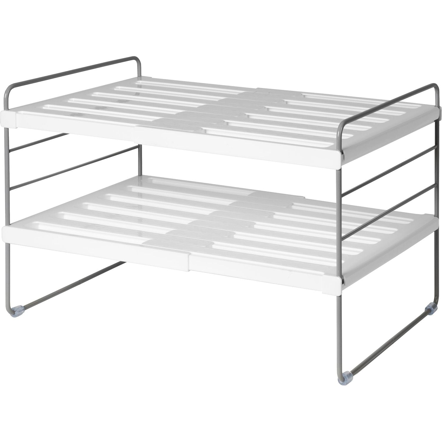 GUSTO CASA - Scaffale multiuso in polistirene e acciaio Harper bianco - h25x40x25 cm